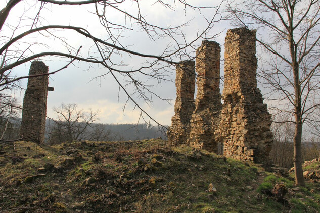 Středověký hrad Templštejn u Jamolic