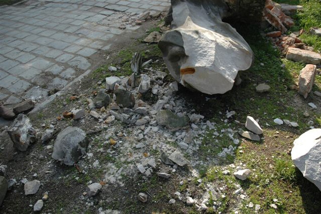 Socha sv. Pavla v Rajhradě před obnovou