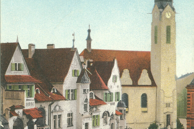Starokatolický kostel v Jablonci nad Nisou, historická pohlednice