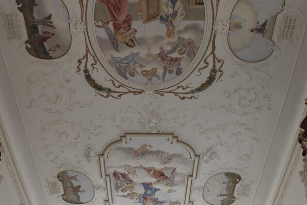 Klokoty, strop po restaurování