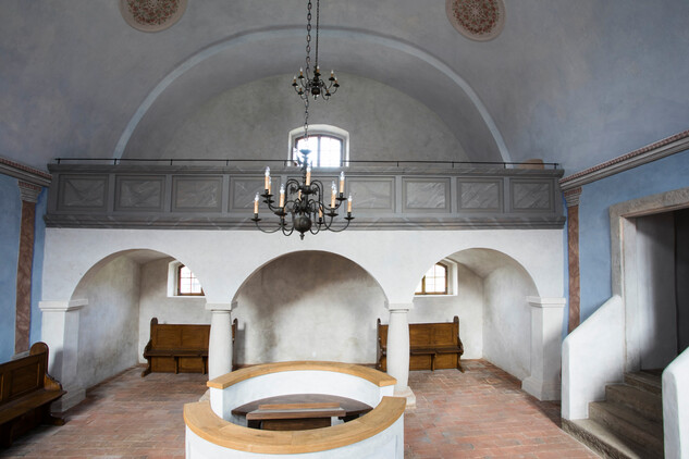 Interiér synagogy po obnově