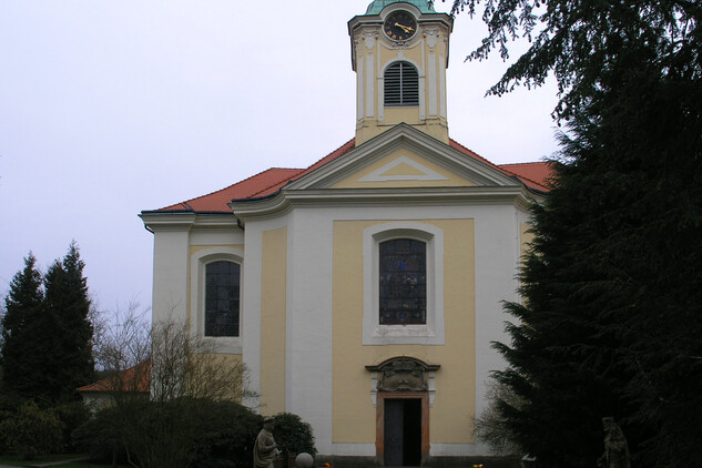 Kostel v Lánech před restaurováním
