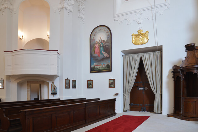 Interiér kostela po restaurování