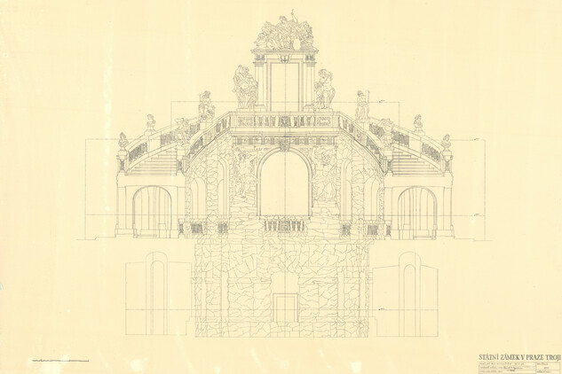 Trojský zámek - ARCHIV zaměření 1953 až 1954