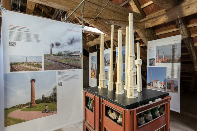 Prezentace a popularizace: výstava Tovární komíny - Nové využití ikon průmyslového věku, Kostelec nad Černými Lesy 2021-2022