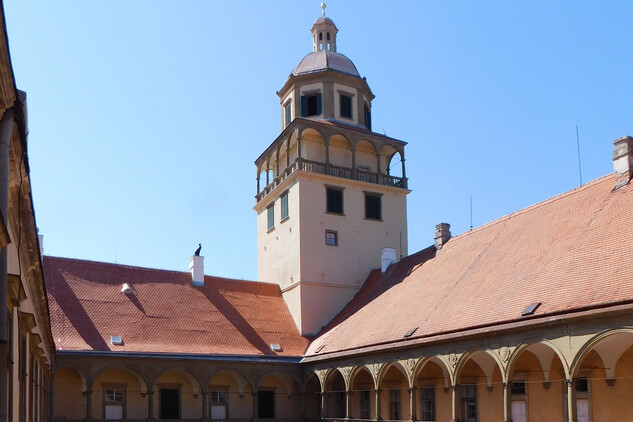 Renesanční věž zámku v Moravském Krumlově po obnově