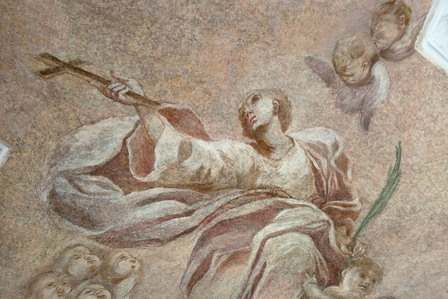 Freska sv. Markéty po restaurování, detail