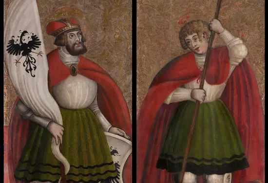 Deskové obrazy svatého Jiří a svatého Václava