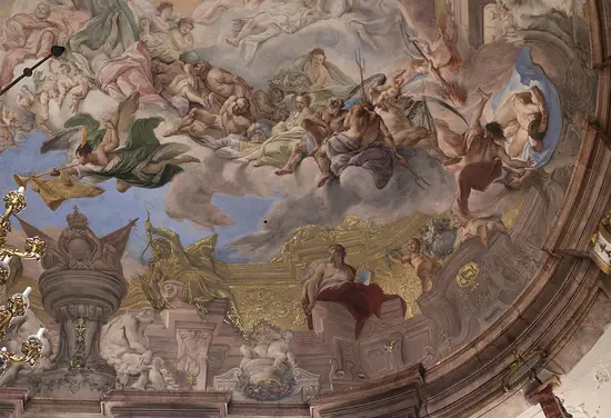 Colloredo-Mansfeldský palác, malba po restaurování