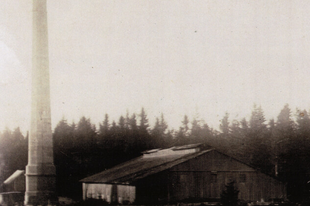 Svinná, obec Čachrov, vápenná pec, pohled od JV v době na koci 19. století. (výřez; foto archiv vlastníků)
