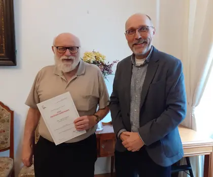 Zdeněk Dragoun a ředitel Jaroslav Podliska, 10. 3. 2023