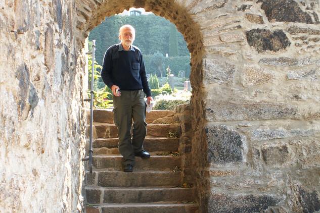 Ladislav Špaček v Budyšíně, z exkurze NPÚ do Horní Lužice (foto Z. Rysová, 2005)