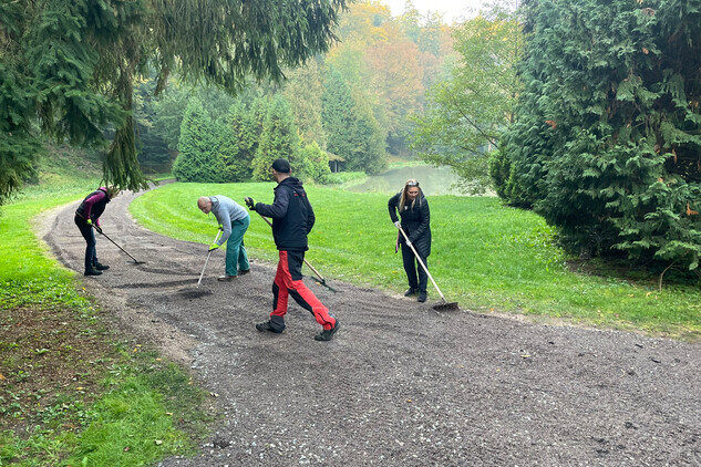 Zámek Opočno, úpravy v parku