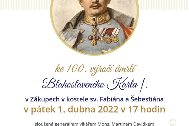 Zámek Zákupy, plakát ke slavnostní mši