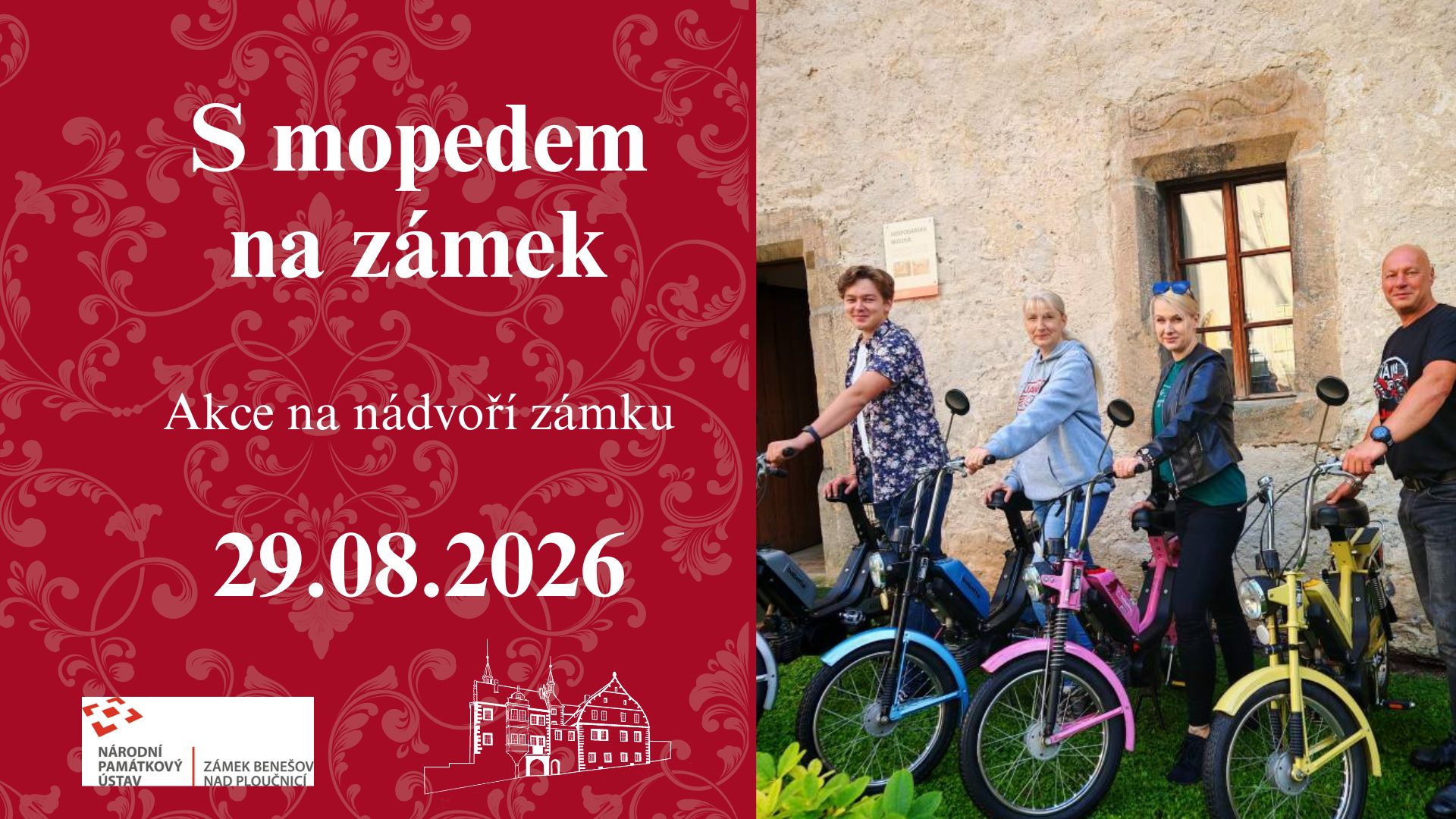 S mopedem na zámek - zámek Benešov nad Ploučnicí