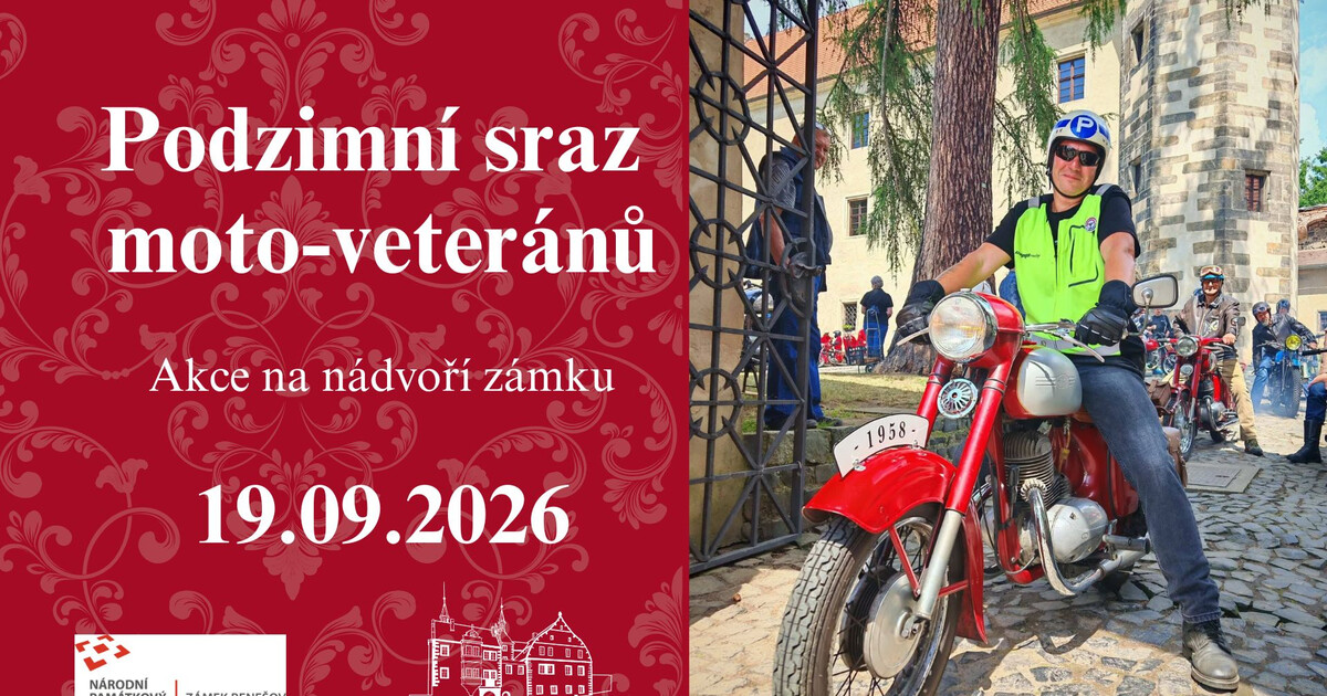 Podzimní sraz moto-veteránů - zámek Benešov nad Ploučnicí