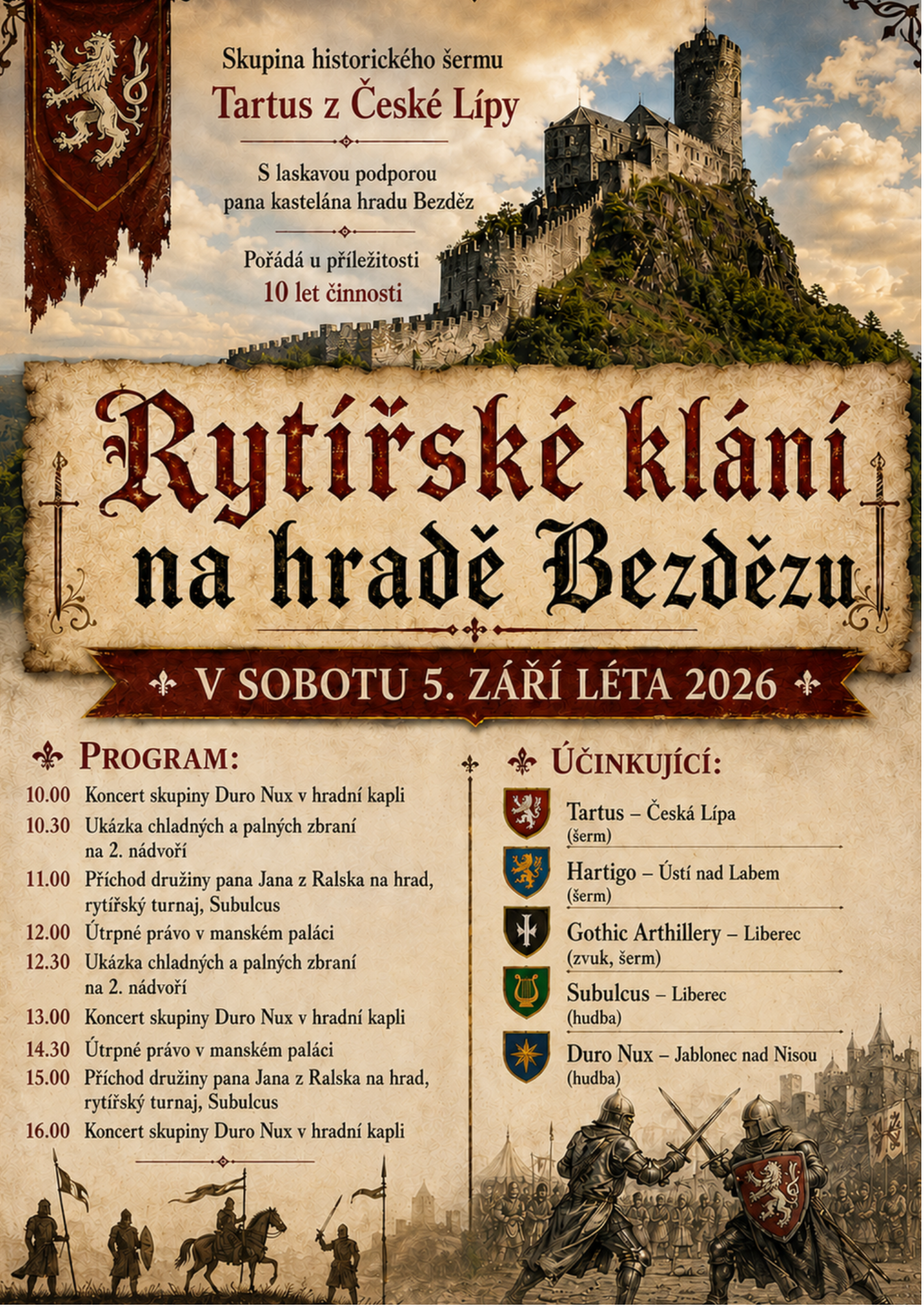 Rytířské klání na hradě Bezdězu