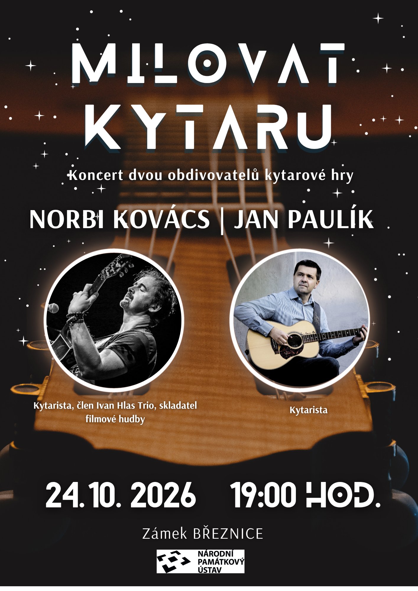 Milovat kytaru – Norbi Kovács a Jan Paulík – kytarový koncert na zámku Březnice