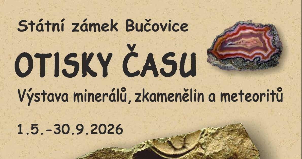 Otisky času – výstava minerálů, zkamenělin a meteoritů na zámku Bučovice