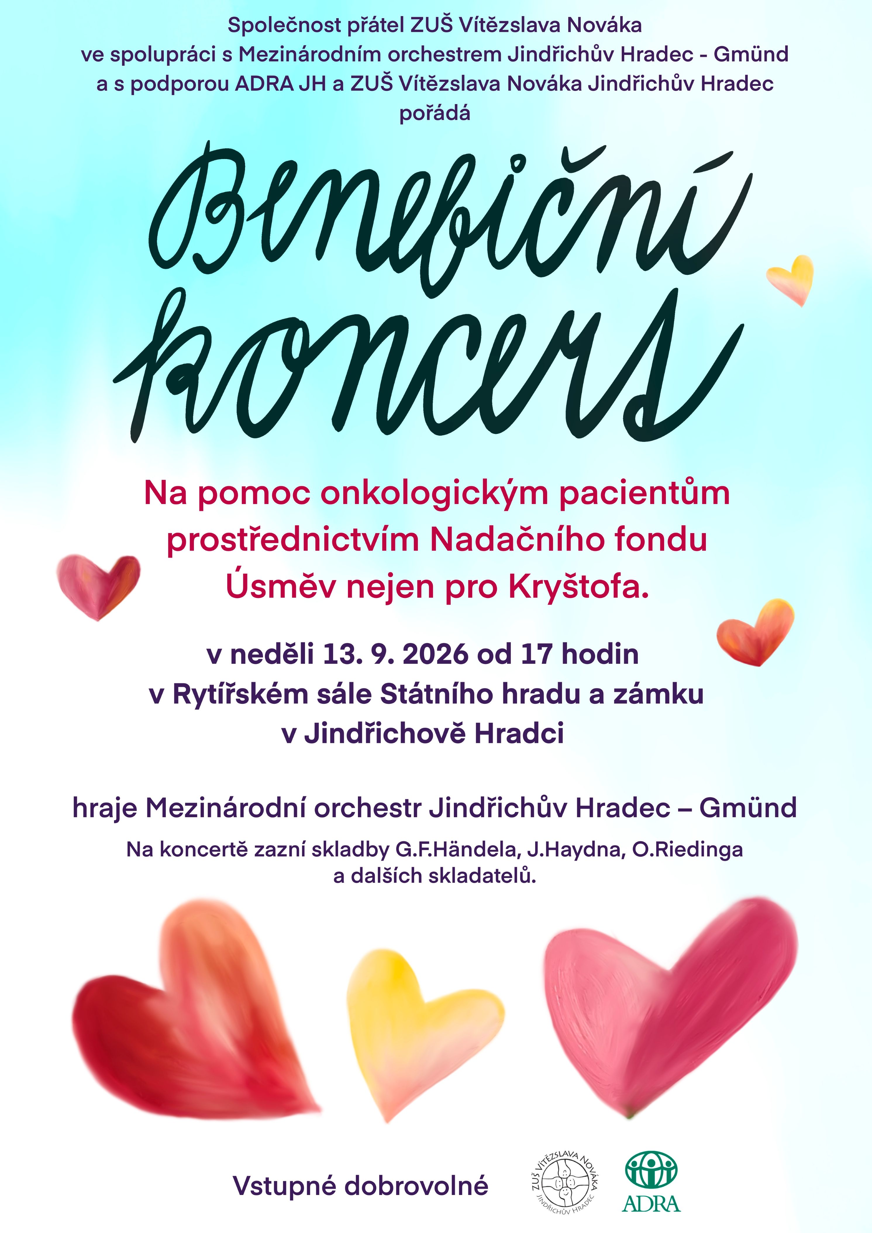 Benefiční koncert: Jindřichův Hradec