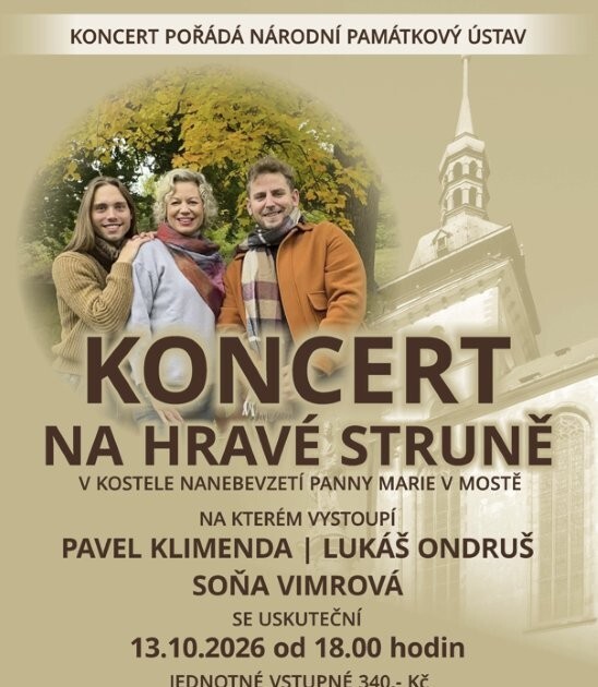 Koncert NA HRAVÉ STRUNĚ v kostele Nanebevzetí Panny Marie v Mostě