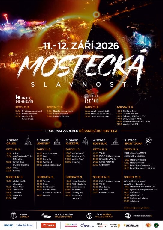 MOSTECKÁ SLAVNOST 2026 v areálu kostela Nanebevzetí Panny Marie v Mostě