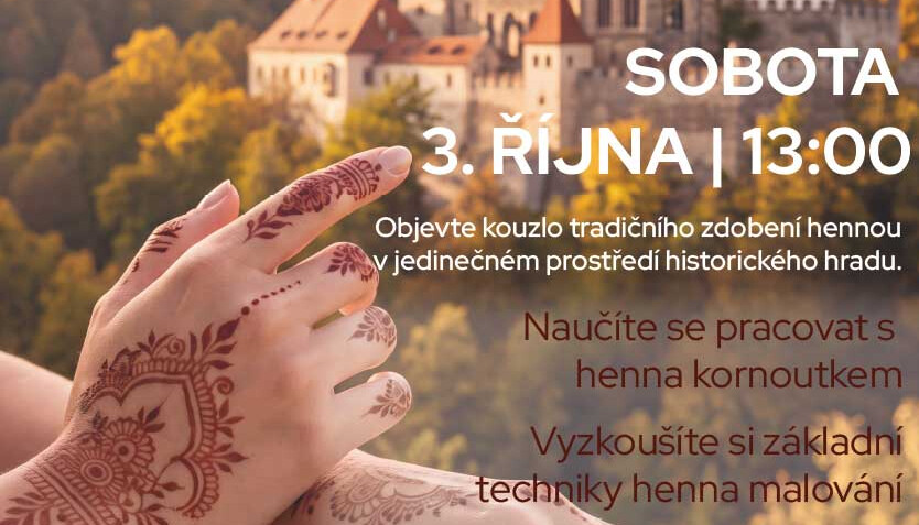 Henna workshop na hradě Křivoklát