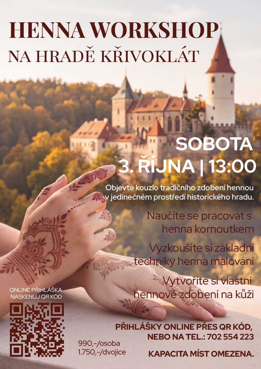 Henna workshop na hradě Křivoklát