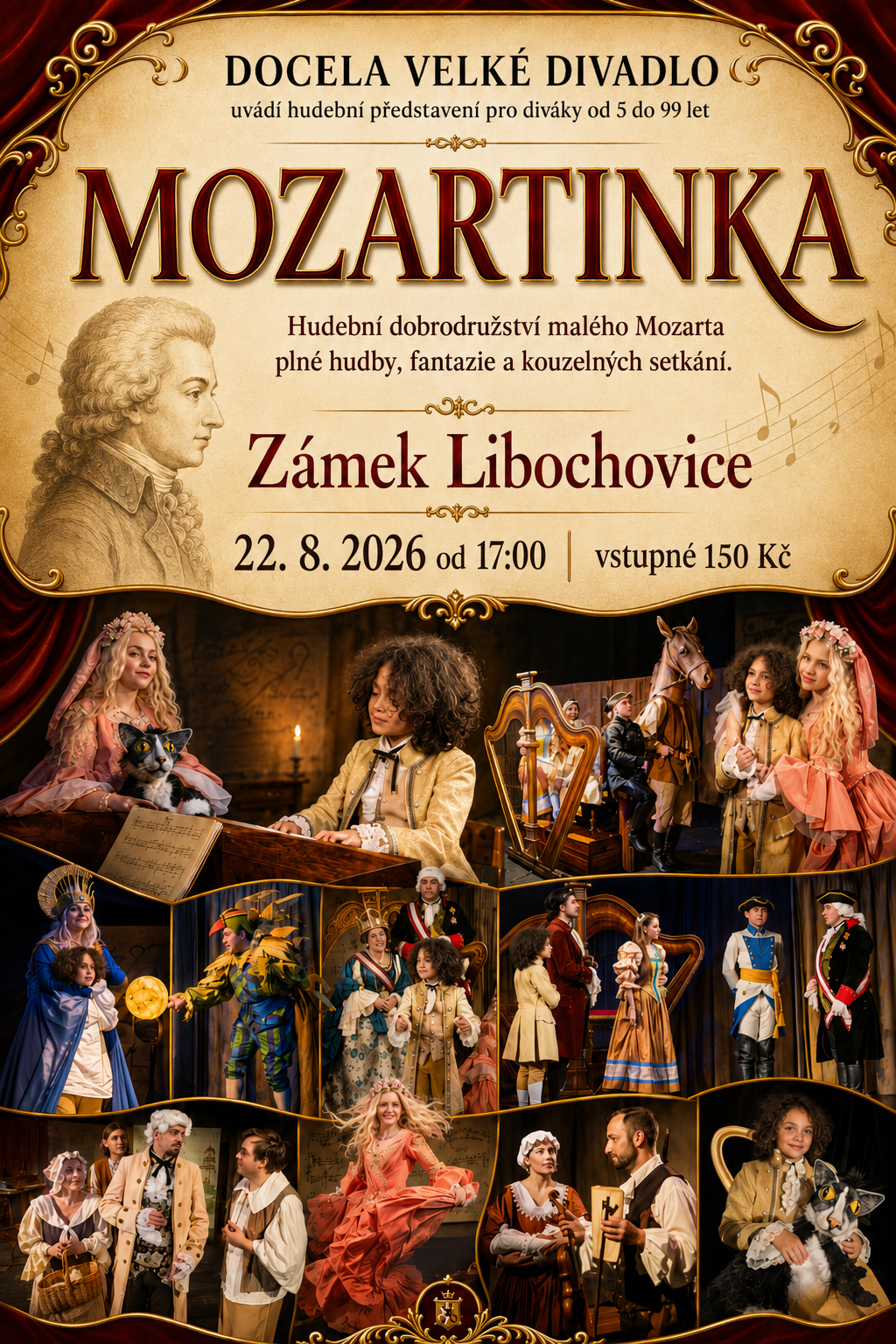Mozartinka - divadelní představení zámek Libochovice