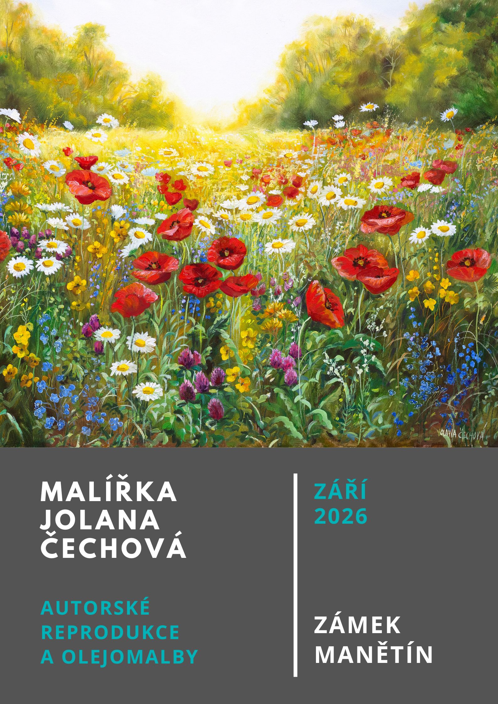 Malířka Jolana Čechována na zámku v Manětíně