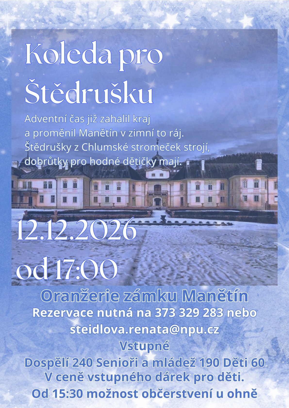 KOLEDA PRO ŠTĚDRUŠKU v zámecké oranžerii