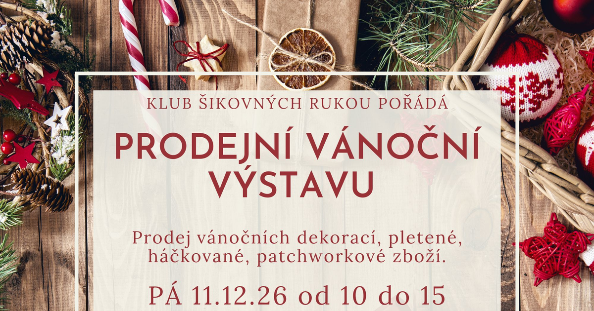 Vánoční prodejní výstava na zámku Ploskovice
