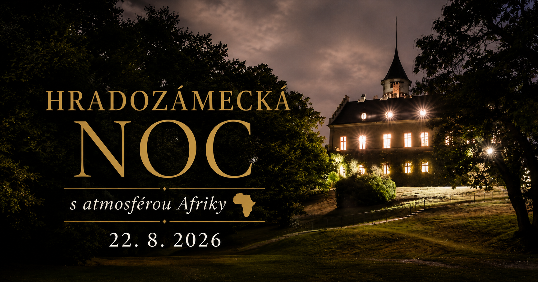 Hradozámecká noc s atmosférou Afriky