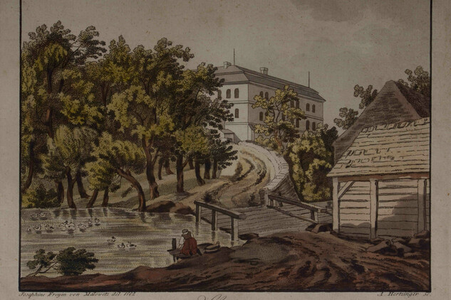 Obr. 4, Pohled na zámek od jihovýchodu, Slatiňany 1802 | © autorka: Josefina Malovcová