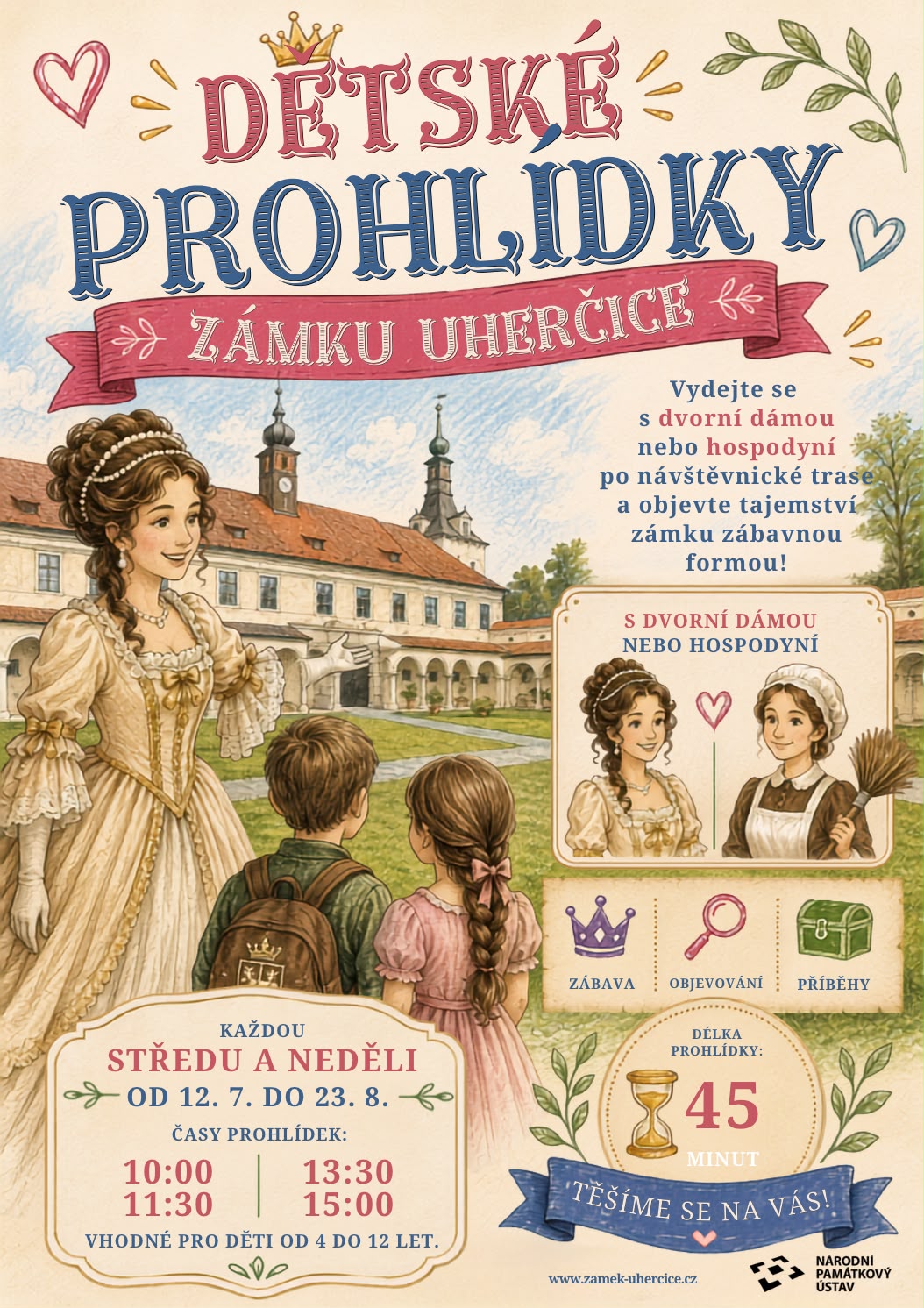 Dětské prohlídky zámku Uherčice