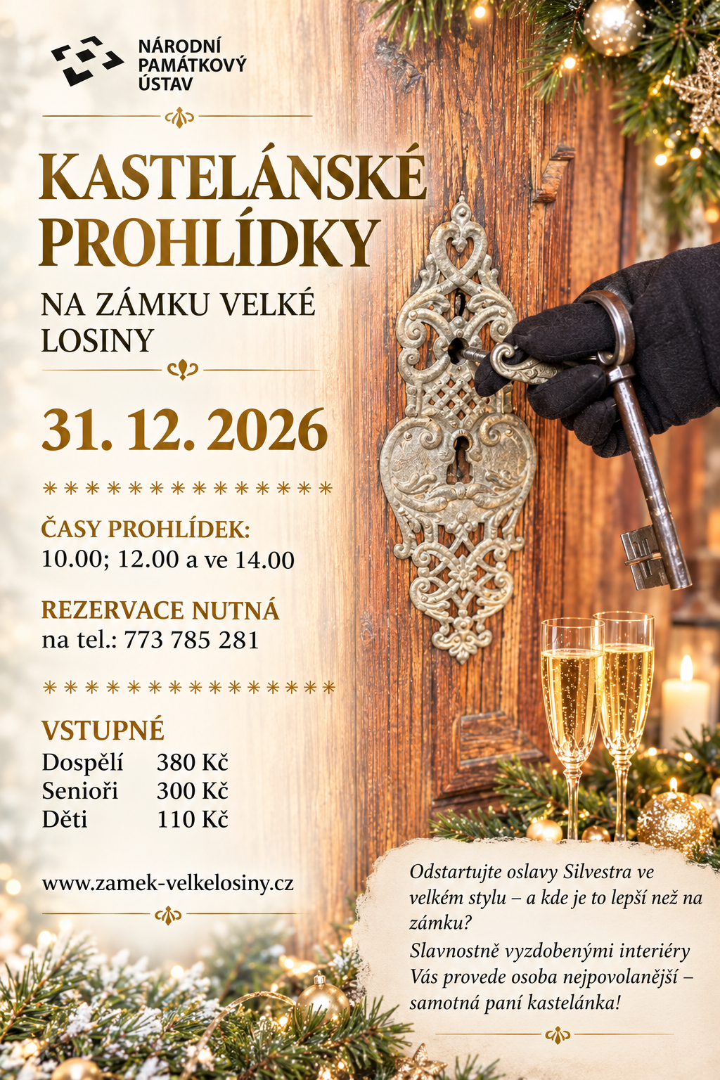 Kastelánské prohlídky na zámku Velké Losiny