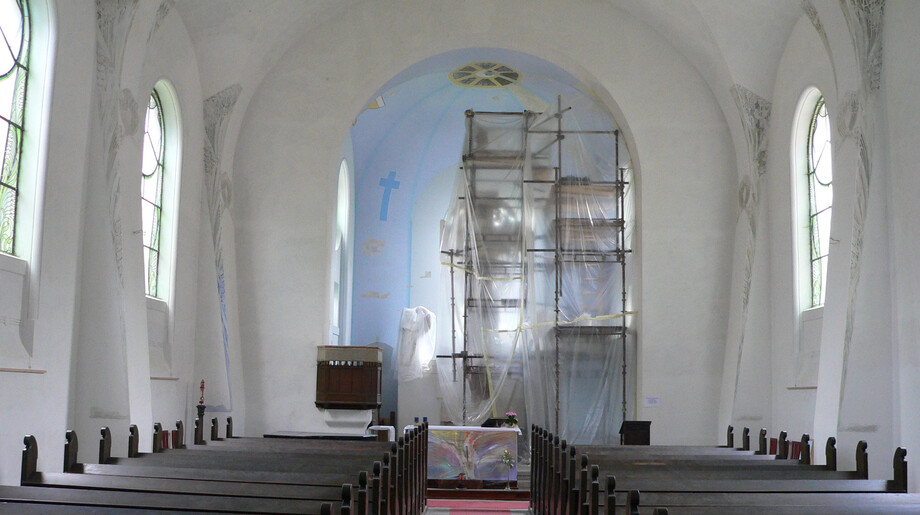 Restaurování secesní výmalby presbytáře (2013)