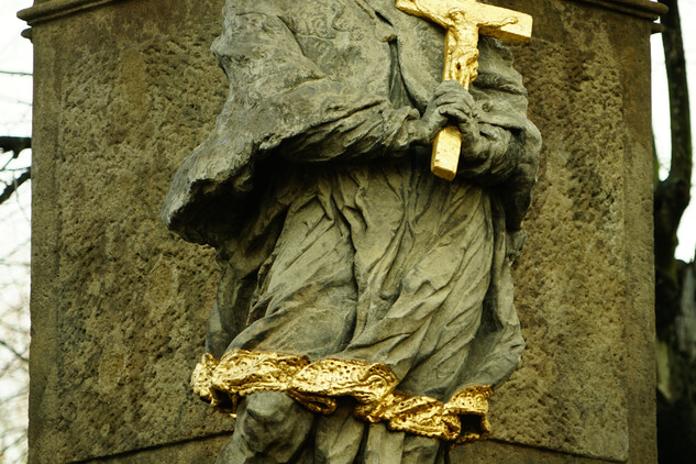 Socha sv. Jana Nepomuckého, stav po restaurování (2018)