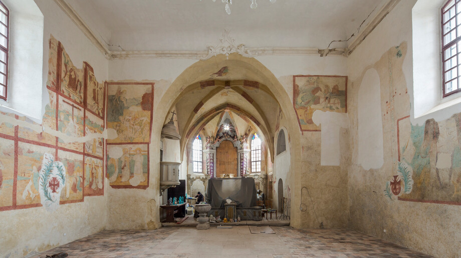 Nástěnné malby v kostele sv. Mikuláše v Nepomyšli