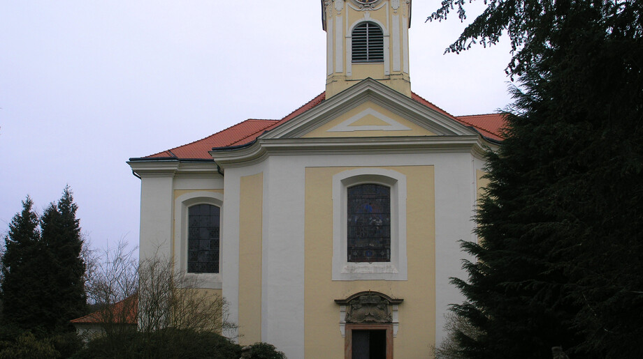 Kostel v Lánech před restaurováním