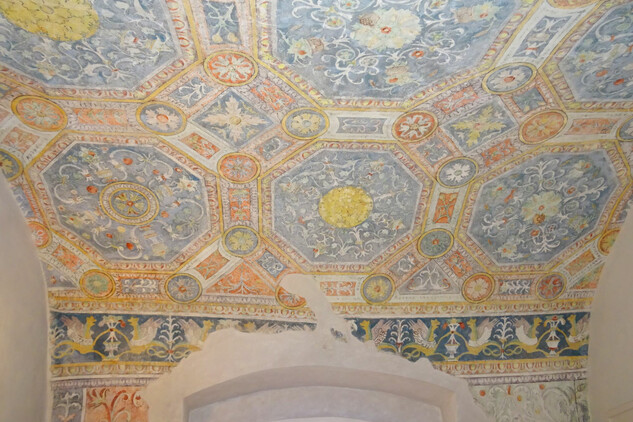 Freska v zámku v Moravském Krumlově po obnově