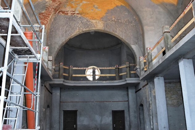 Synagoga, interiér před rekonstrukcí