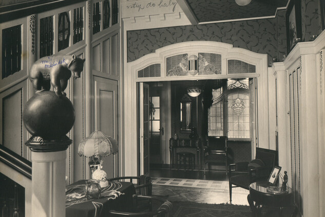 Grossmannova vila, hala, historická fotografie