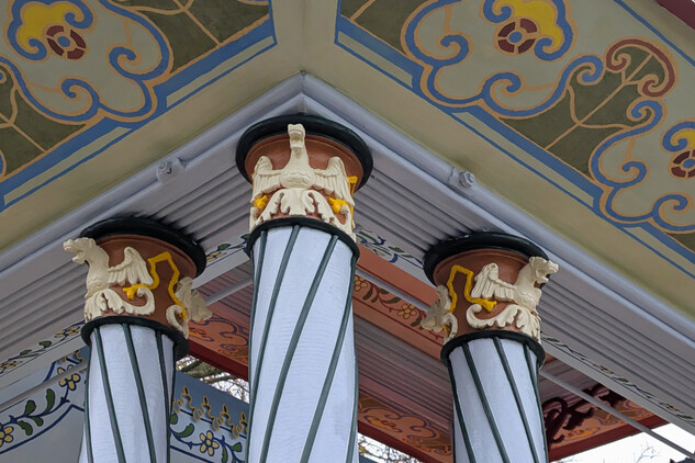 Čínský pavilon po obnově, detail