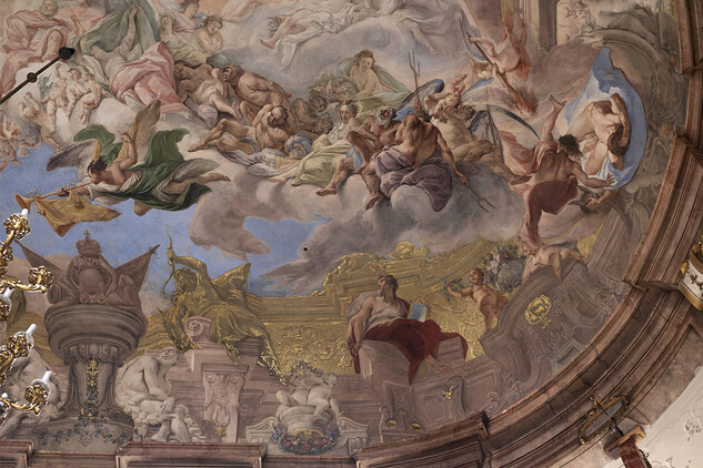 Colloredo-Mansfeldský palác, malba po restaurování