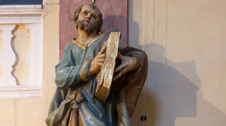 Socha sv. Petra před restaurováním