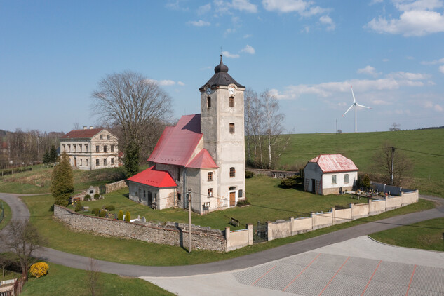 Areál kostela, celkový pohled