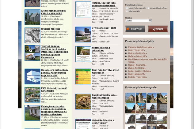 Web Památky a příroda karlovarska