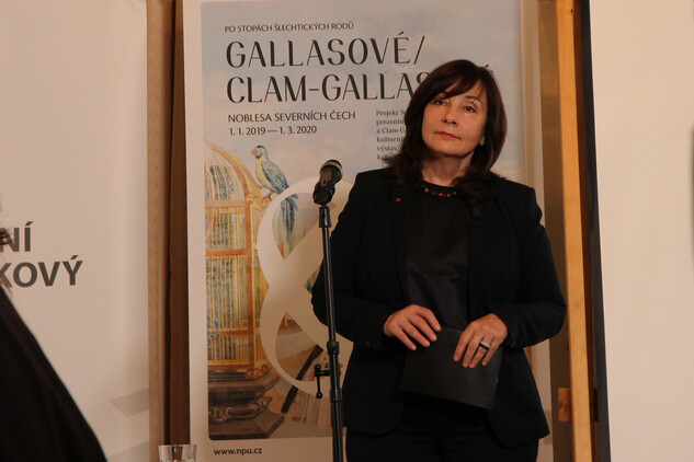Generální ředitelka Národního památkového ústavu Naďa Goryczková při říjnové tiskové konferenci