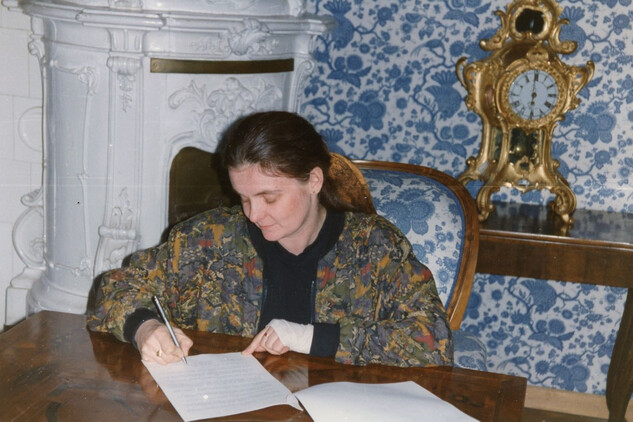 Slavnostní akt navrácení zámku Orlík Schwarzenbergům, 1992
